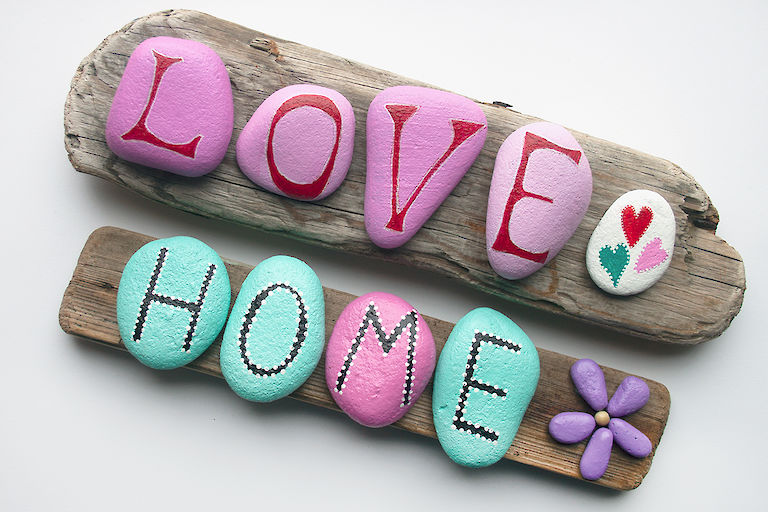 Small Love Driftwood Ornament (AM006) £10.00 and Home Driftwood Ornament (AM007) £10.00